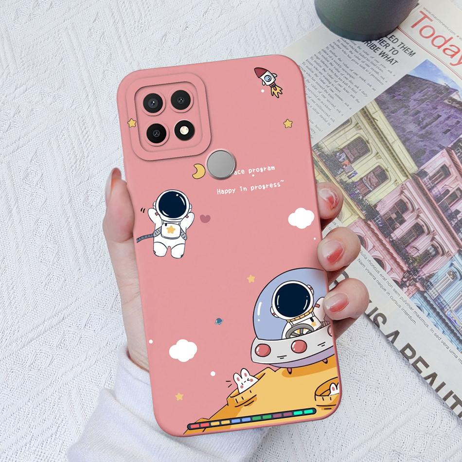 Custodie Per OPPO A15 A15S A16K A16E Design Carino Morbido Silicone Liquido Protezione Fotocamera Migliorata Cover Posteriore Per OPPO A 16K 16E Coque