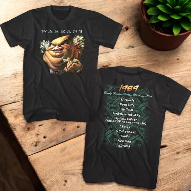 Warrant Dirty Rotten Filthy Stinking Rich Album 1989 Shirt S