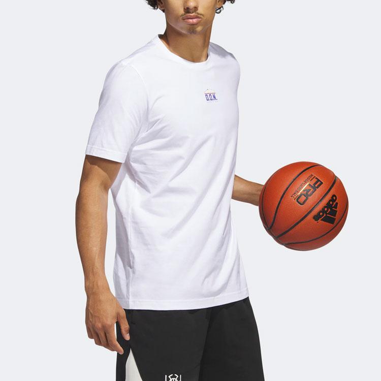 adidas ASSISTENTE. T-shirt Eccellenza Stampa Logo Lettera Girocollo Manica Corta Uomo Top Bianco IB9403