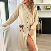 Womens Flannel Hooded Bathrobe Thick Warm Winter Sleepwear Loungewear