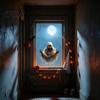 Weather Resistant Glass Ornaments Halloween Ghost Skeleton Grim Reaper Static Window Clings, Horror Break Through Spooky Theme Decals Decals,
