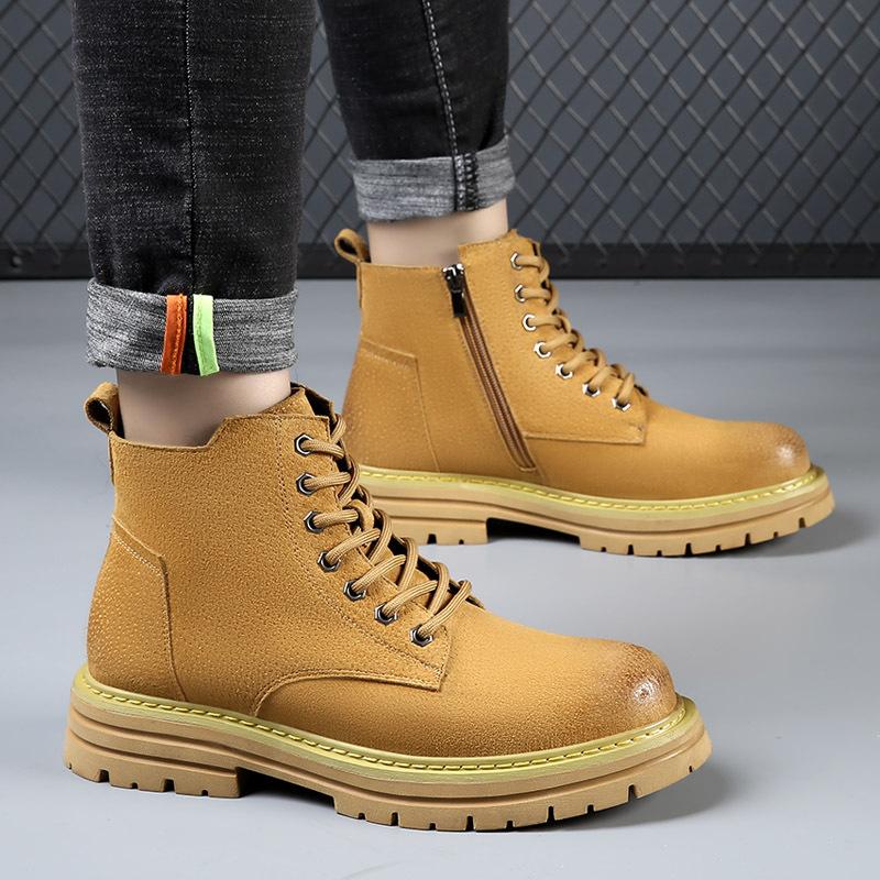 

Американские ретро ботинки Мартин мужские 2025 новая осень и зима кожаные в британском стиле рабочие ботинки мужские на толстой подошве шлепанцы кожаные туфли 38 верблюд