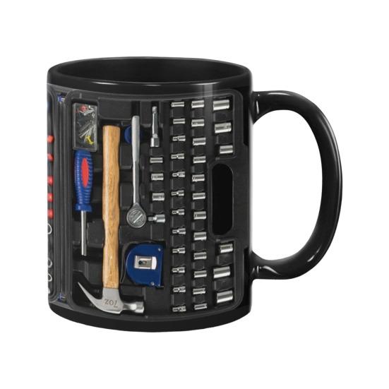 

Кружка-ящик для інструментів Смішна кружка механіка Керамічна нова кавова чашка Подарунок для чоловіків Чоловіка Механіків Автолюбителів