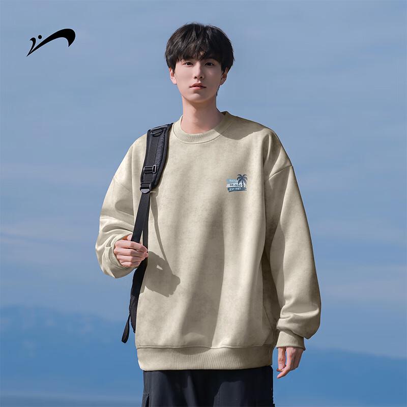 

Guirenniao Men s Heavyweight Crew Neck Casual Pullover Sweatshirt 2XL