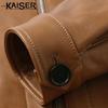 Kaiser Men's Genuine Sheepskin Lapel Leather Jacket