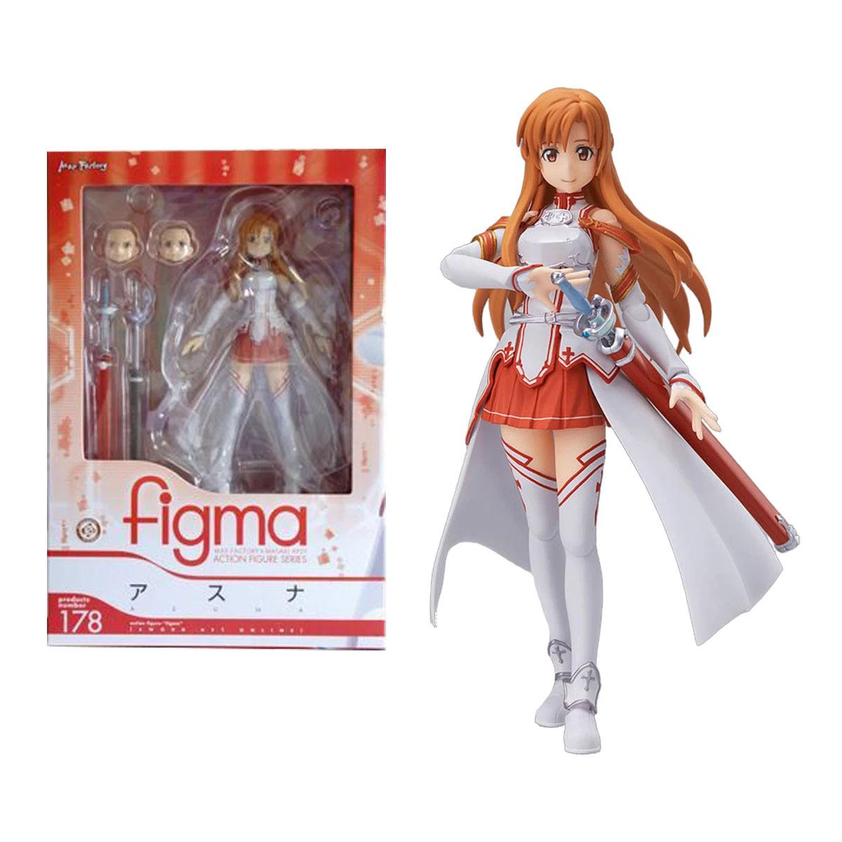 

15CM Anime Figure Sword Art Online Yuuki Asuna Action Figure Standing Figure Toy featuring Action Facial Swap PVC Collectible Present With box