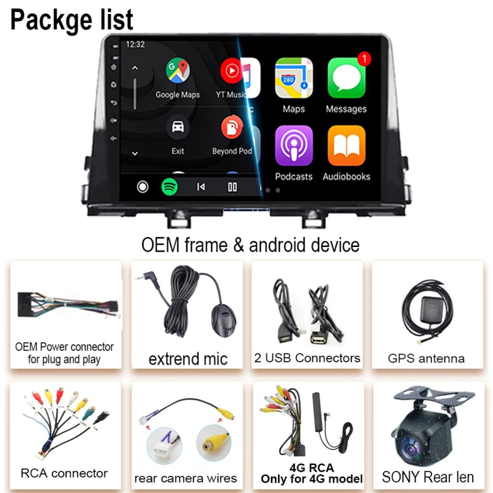 Android 14 For KIA PICANTO Morning K 2016 -2019 Car Radio Autoradio Multimedia Player Navigation Stereo Wireless Carplay WIFI+4G