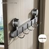 No-Drill Suction Cup 5-Hook Rack