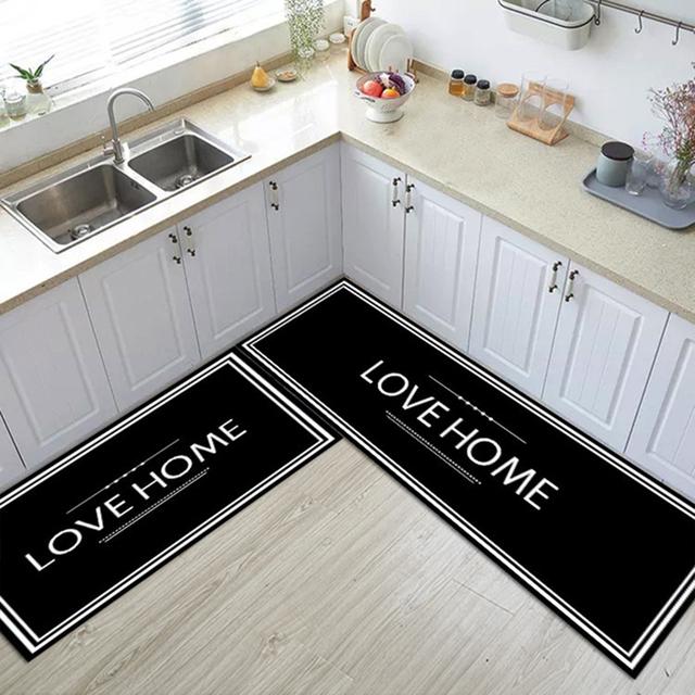 Nordic Style Cooking Space Mat Floor Carpet House Hold Carpet Easy Long Strip Door Mat Modern Style Entrance Doormat Home Decor