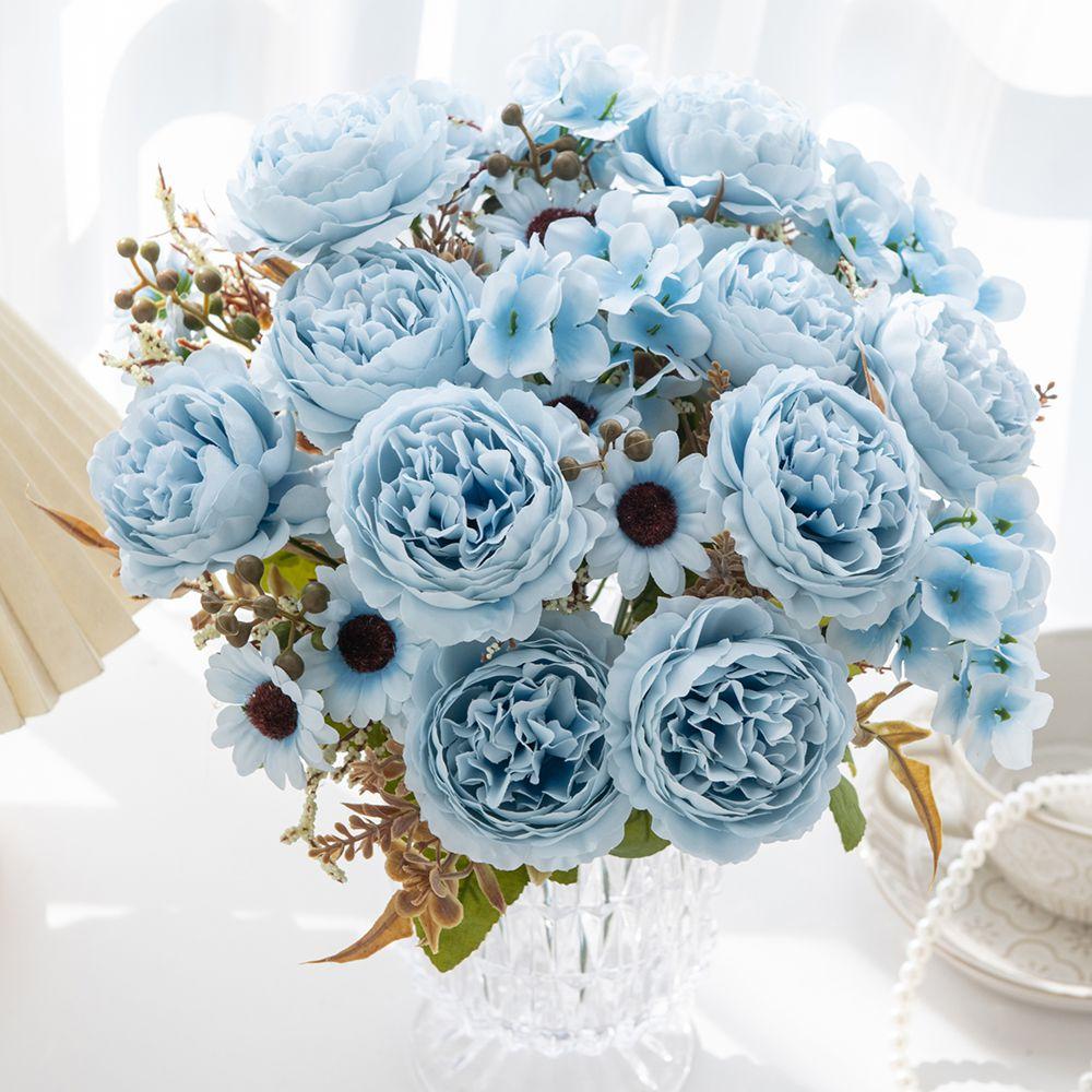 Artificial Flower Silk Persian Peony Outdoor Garden festival Wedding bridal bouquet Home vase table DIY gift box scrapbook Decor