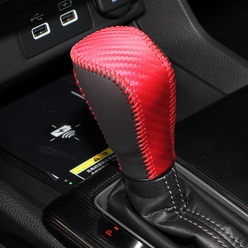 Car Gear Shift Knob Cover For Honda Civic Fit XRV Honda Accord CRV Inspire HR-V Crider Leather Gearbox Shift Knob