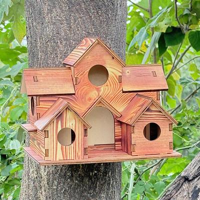 Holz Vogel Haus Vogelhaus Hof Einfach zu Installieren Garten Hängen Hütte Kolibri Nest für