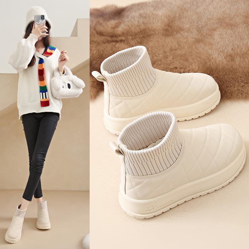 Thick-soled Snow Boots New Winter Velvet Maternity Short Boots Warm Bread Cotton Shoes Size
