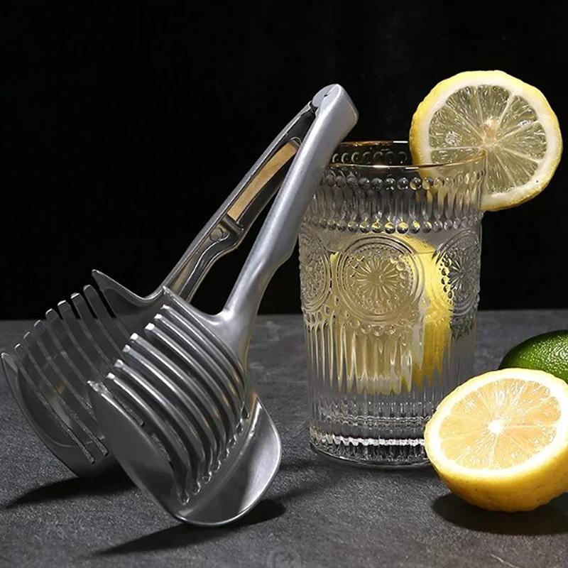 Aluminum Alloy/Plastics Kitchen Handheld Orange Lemon Slicer Tomato Cutting Clip Fruit Slicer Onion Slicer Kitchen Item Tools