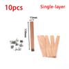 New Double Layer Wood Candle Wicks With Base Candle Wick Core For Homemade Candle Making Supplies Soy Parffin Wax Wood Chip Wick
