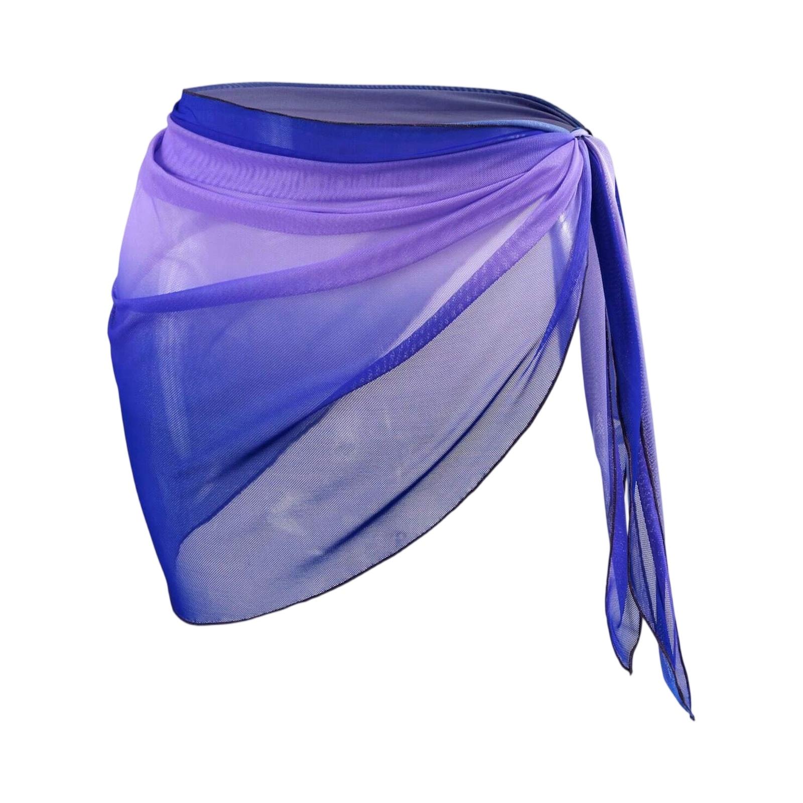 

Женская Модная Свободная Повседневная Пляжная Априкатная Платье-Бикини с Градиентом L синий