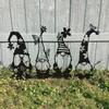 Metal Garden Fairy Statue Plug Outdoor Lawn Yard Decorative Iron Art Ornament