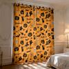 2pcs Halloween-themed printed curtains for bedroom decoration, providing privacy and adding a stylish touch to your home dco