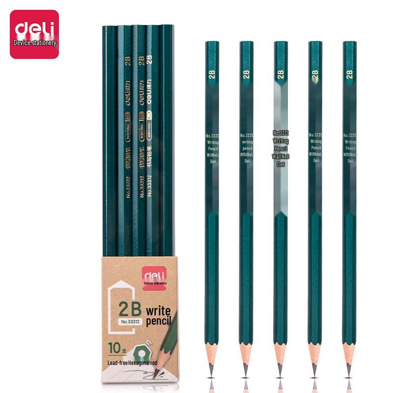 Deli 33312 2B Wooden Pencils синий