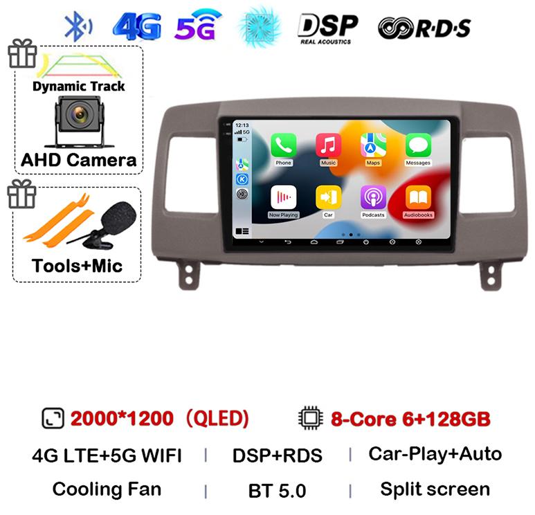 Android 14 Carplay Auto Car Radio For Toyota Mark II 9 X110 2000-2007 Multimedia GPS Navigation Video Player Stereo 2din 2 DIN