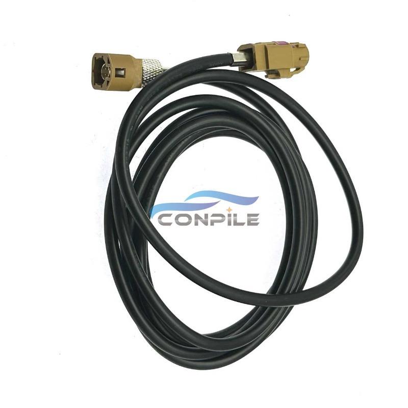 

For Volkswagen USB Extension Cable FAKRA HSD Code K Curry LVDS 180cm 4-pin Male To Female 1pcs
