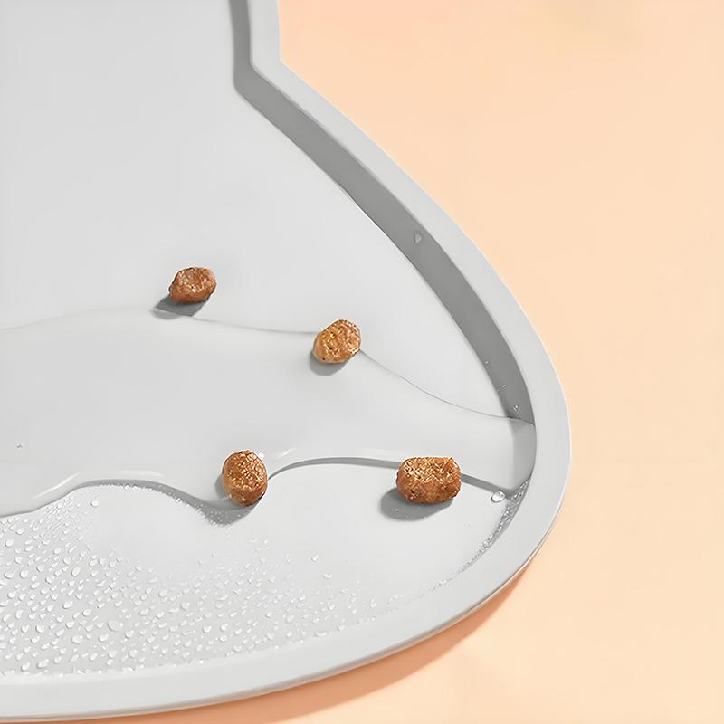 Large Size Silicone Pet Food Mat Waterproof Non-Slip Cat Dog Feeding Tray Easy Clean Dinner Bowl Mat Keeps Floor Clean
