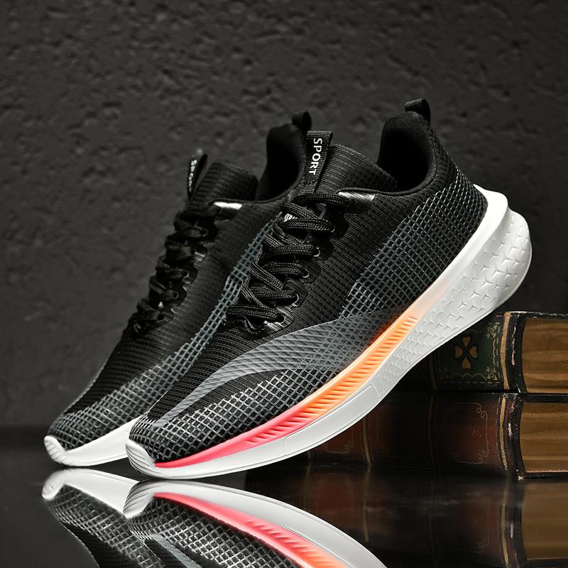 

Мужские кроссовки для марафона, роскошные профессиональные кроссовки для бега на открытом воздухе с подушкой для мужской обуви, тренировочные спортивные легкие повседневные кроссовки 45 чёрный