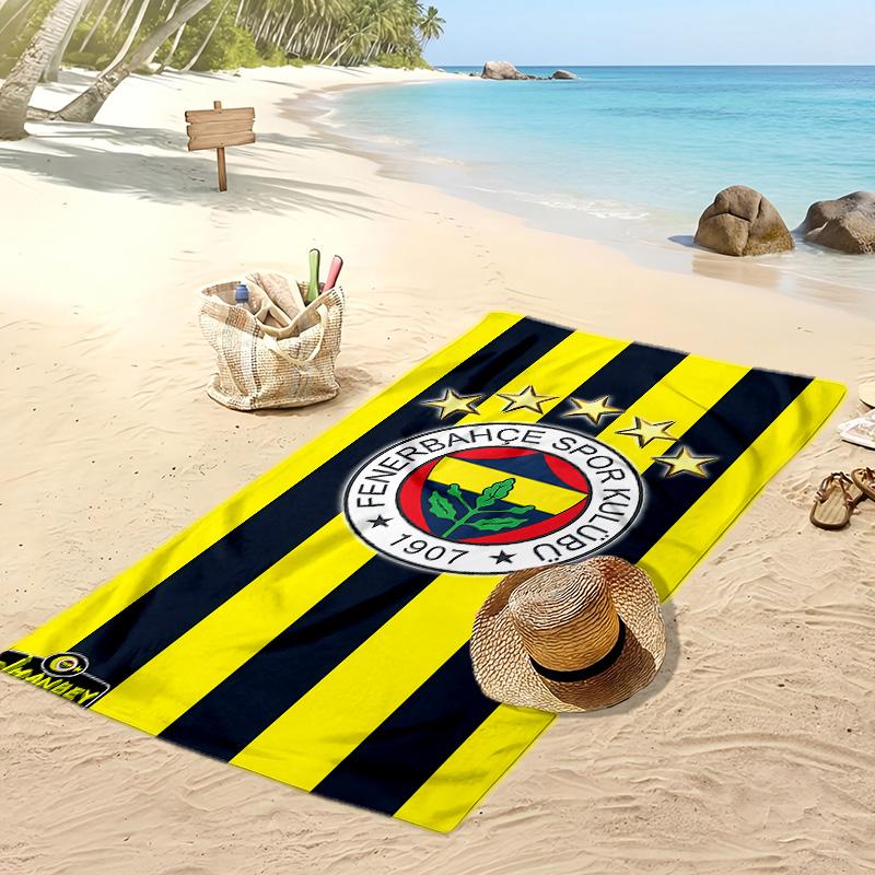 Fenerbahce Printed Beach Towel Quick Dry Soft TowelPortable Large Rectangular Beach Blanket for Travel Swimming Pool