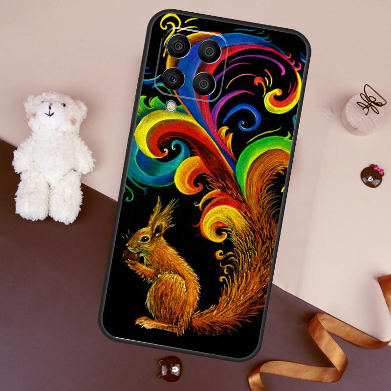Cartoon Animal Squirrel Case For Samsung Galaxy M32 M52 M14 M54 M13 M33 M53 M56 M36 M16 M31 M11 M12 M35 M55 M15 M06