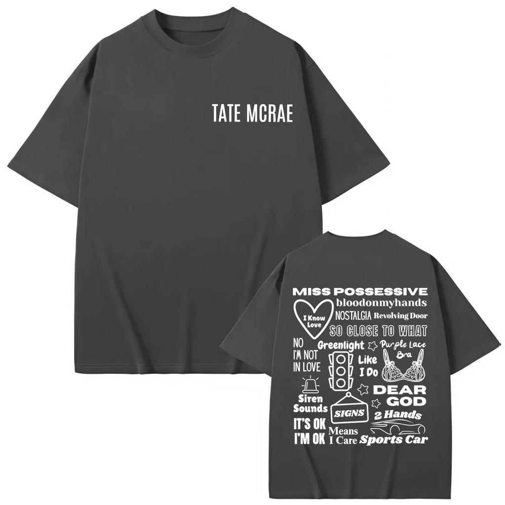 Singer Tate McRae Merch T-shirts Men's Women Hip Hop Fashion Short Sleeve T-shirt Summer Casual Loose Cotton T Shirts