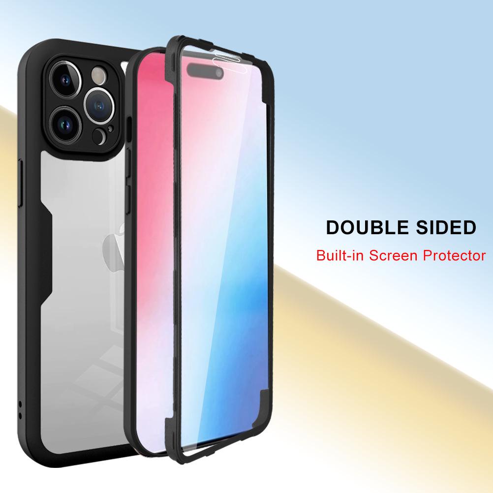 Qicai 360 shell and film integrated mobile phone case is suitable for Apple 16PROMAX new 15 protective case 12 all-inclusive 14pro.