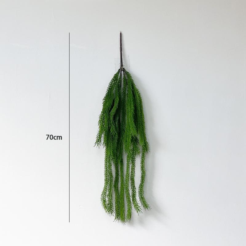 

70-90cm Artificial Plants Vines Wall Hanging Accessories Wolf Tail Fern PVC Fake Green Plants for Home Garden Wall Decoration