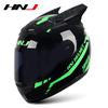 HNJ Unisex Full-Face Summer Motorcycle Helmet with Gray Riding Horns - Stylish and Safe for Racing