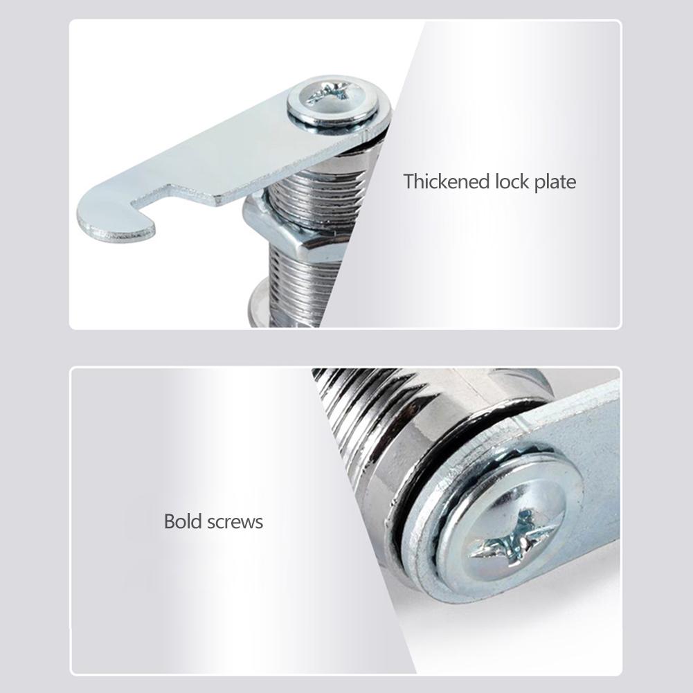 Universal Cam Lock with Keys for Mailbox File Cabinet Drawer Toolbox Lock Cylinder Furniture Privacy Lock