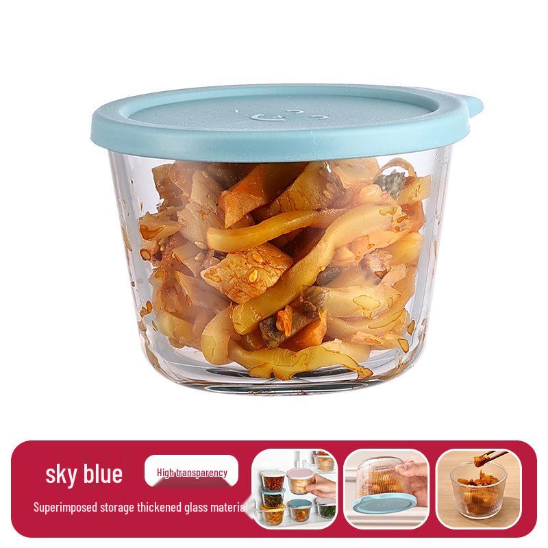 Round Glass Jar for Pickles, Grains, and Vegetables with Airtight Seal