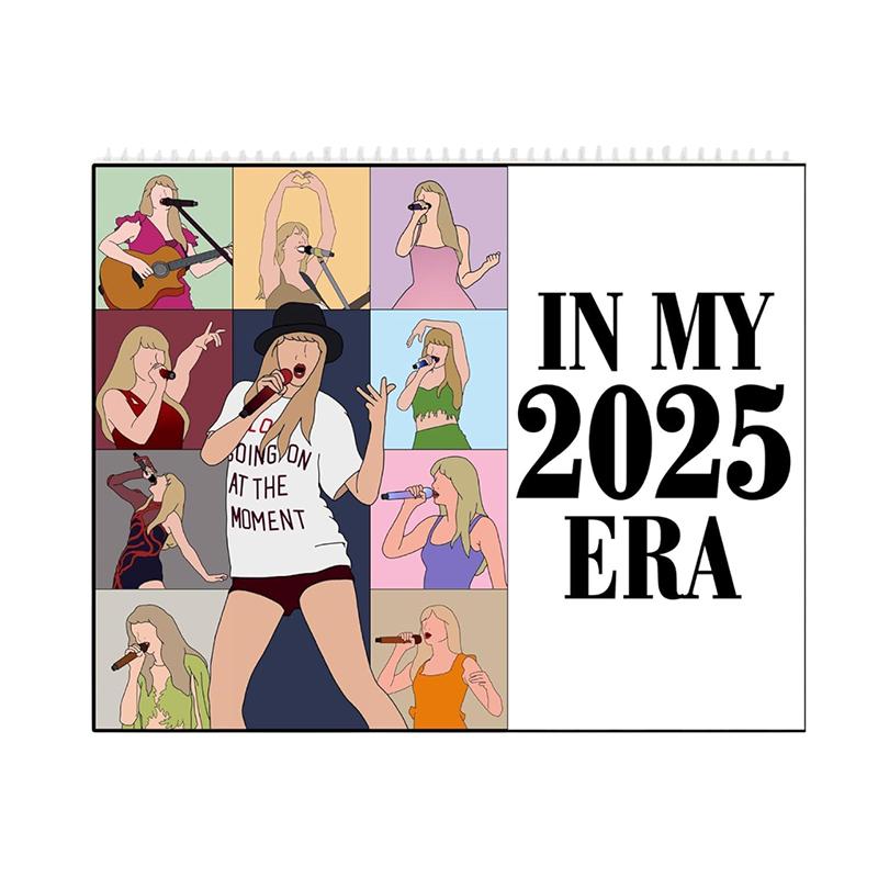 

Hand Drawn Calendar 2025 Taylor Music, Lyric, World Tour 12 Monthly From Jan. 2025 - Dec. 2025 With Schedules And Holidays