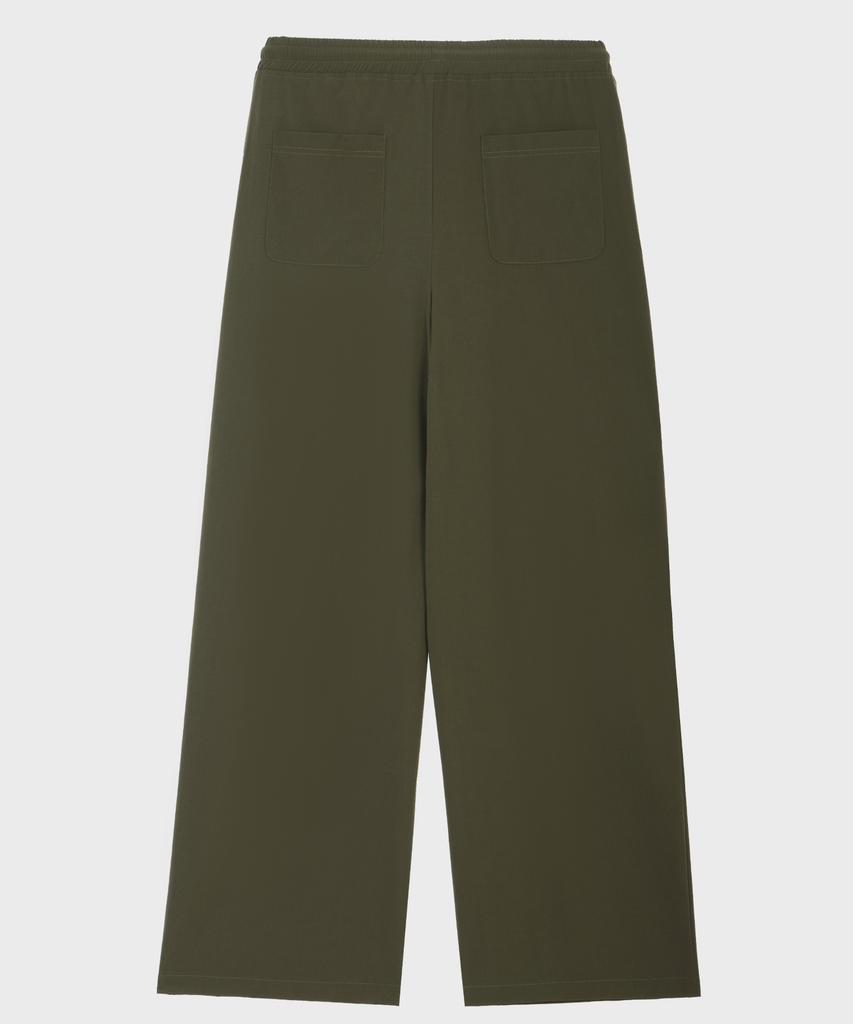 Good Life Works Double-Pleat Wide Nylon Pants Khaki