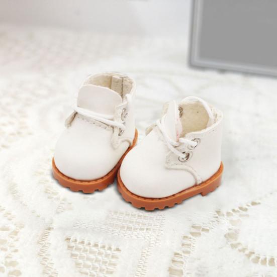 Doll Shoes Accessories Mini Martin Boots for 15cm Doll Faux Leather Shoes