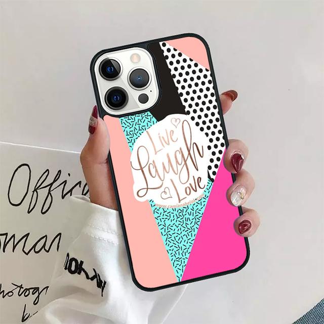 Live Laugh Love Quotes Phone Case Cover For iPhone 17 Air 15 16 14 13 12 Pro Max 11 Pro Max Plus Coque Shell