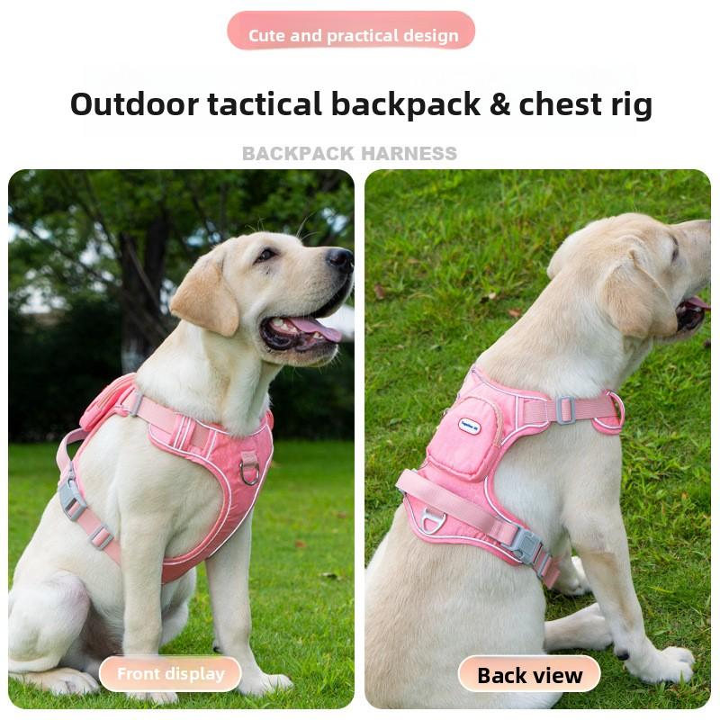 Dog Leash, Anti-breakaway Large Dog Chest Strap, Reflective Medium and Large Dog Leash, Outdoor Dog Walking Leash