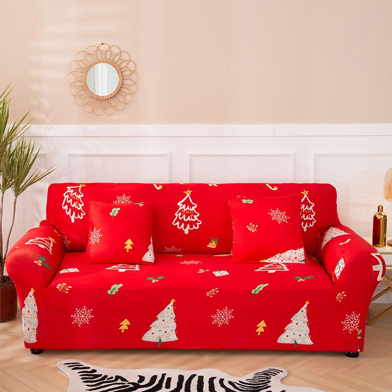 Christmas Elastic Sofa Covers for Living Room Funda Sofa Couch Cover Chair Protector Universal Sofa Slipcovers X-mas Home Decor