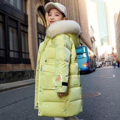 Girl's  Jacket Children's Down  Jacket Medium-length Thickened Winter Clothes