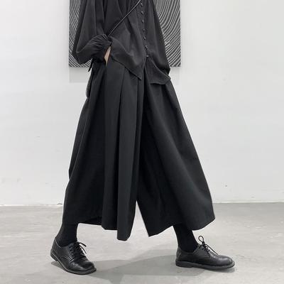 Yamamoto Women's Dark Style Wide-Leg Casual Pants