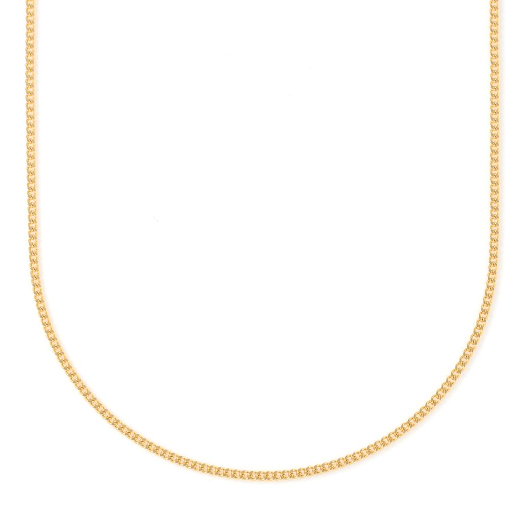 K18 Single Kihei 50cm with Made In 18K Gold Necklace Chain [FAIRY CULLET] Double-Sided 3.8g - Clasp, Certified, Japan,