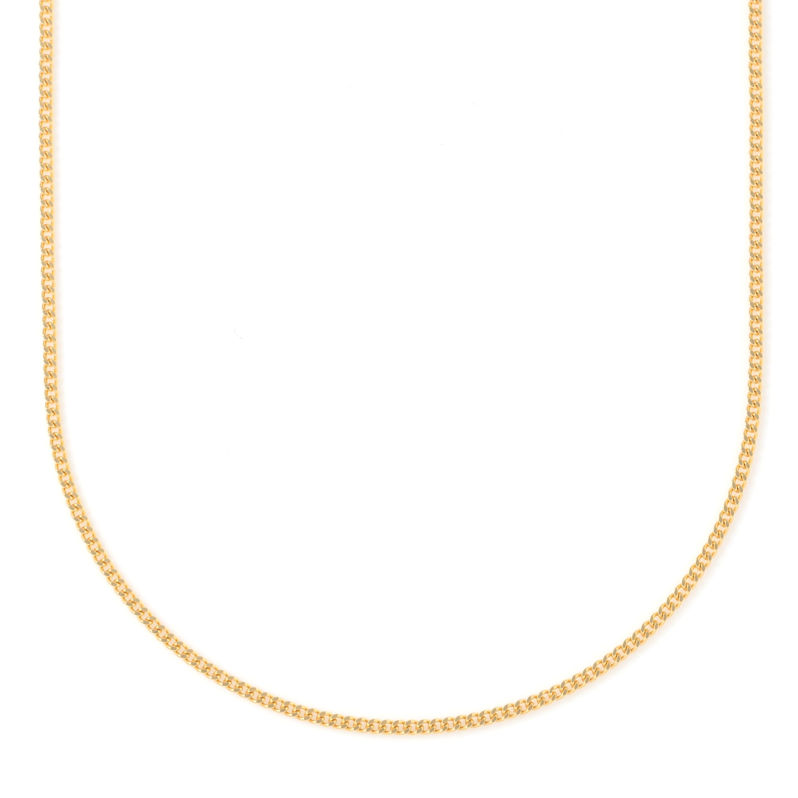 

K18 Single Kihei 50cm with Made in 18K Gold Necklace Chain [FAIRY CULLET] Double-Sided 3.8g - Clasp, Certified, Japan, золотий