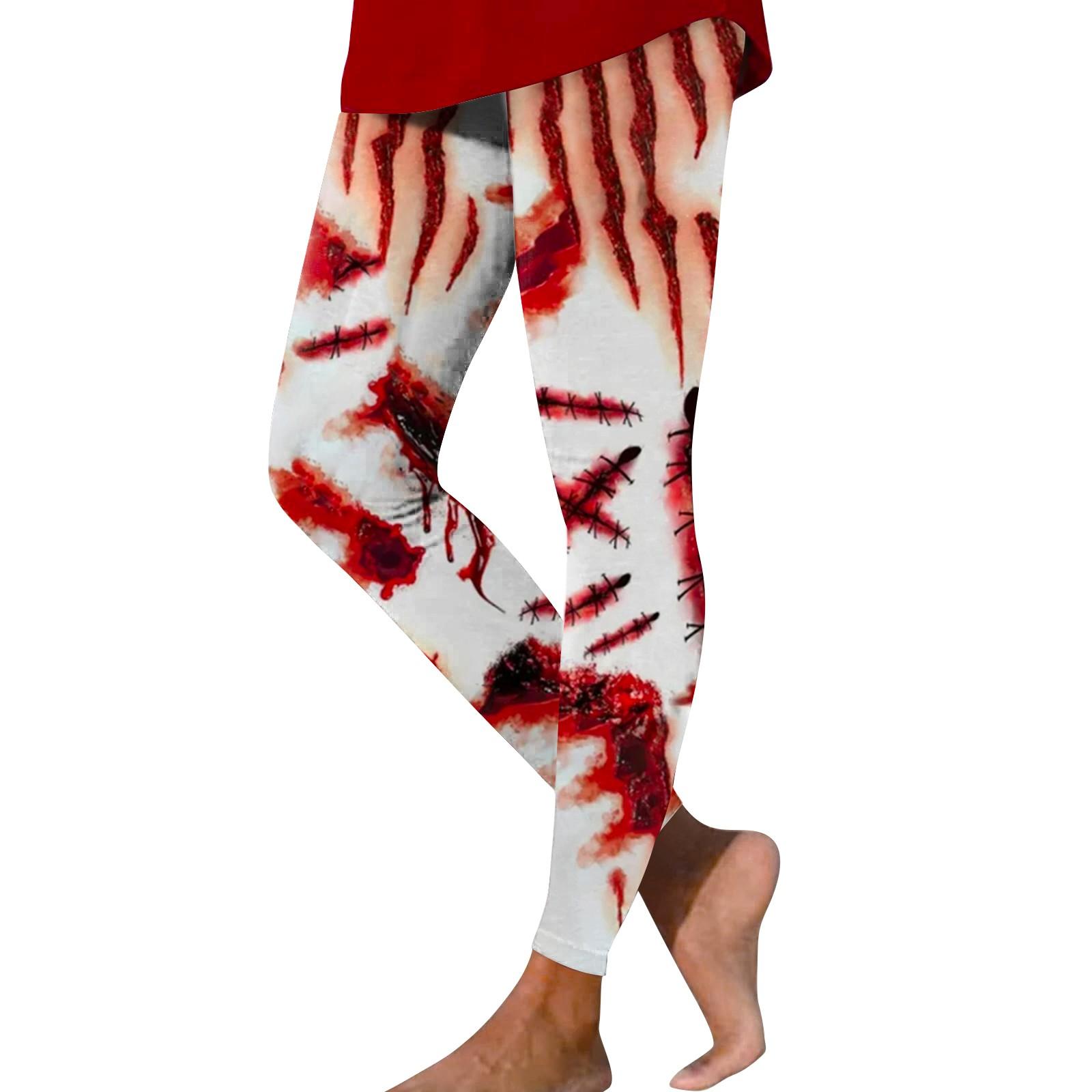 

Women s Casual Fashion Outdoor Halloween Printed Slim Elastic Yoga Pants Cropped Pants XL рожевий