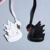 Handmade PU Leather Black White Swan Couple Keychain Cute Bag Charm Pendant Decoration Gift for Lover