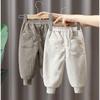 Winter Kids Corduroy Pants Fleece Lined Thick Warm Joggers Boys Girls Casual Sports Trousers
