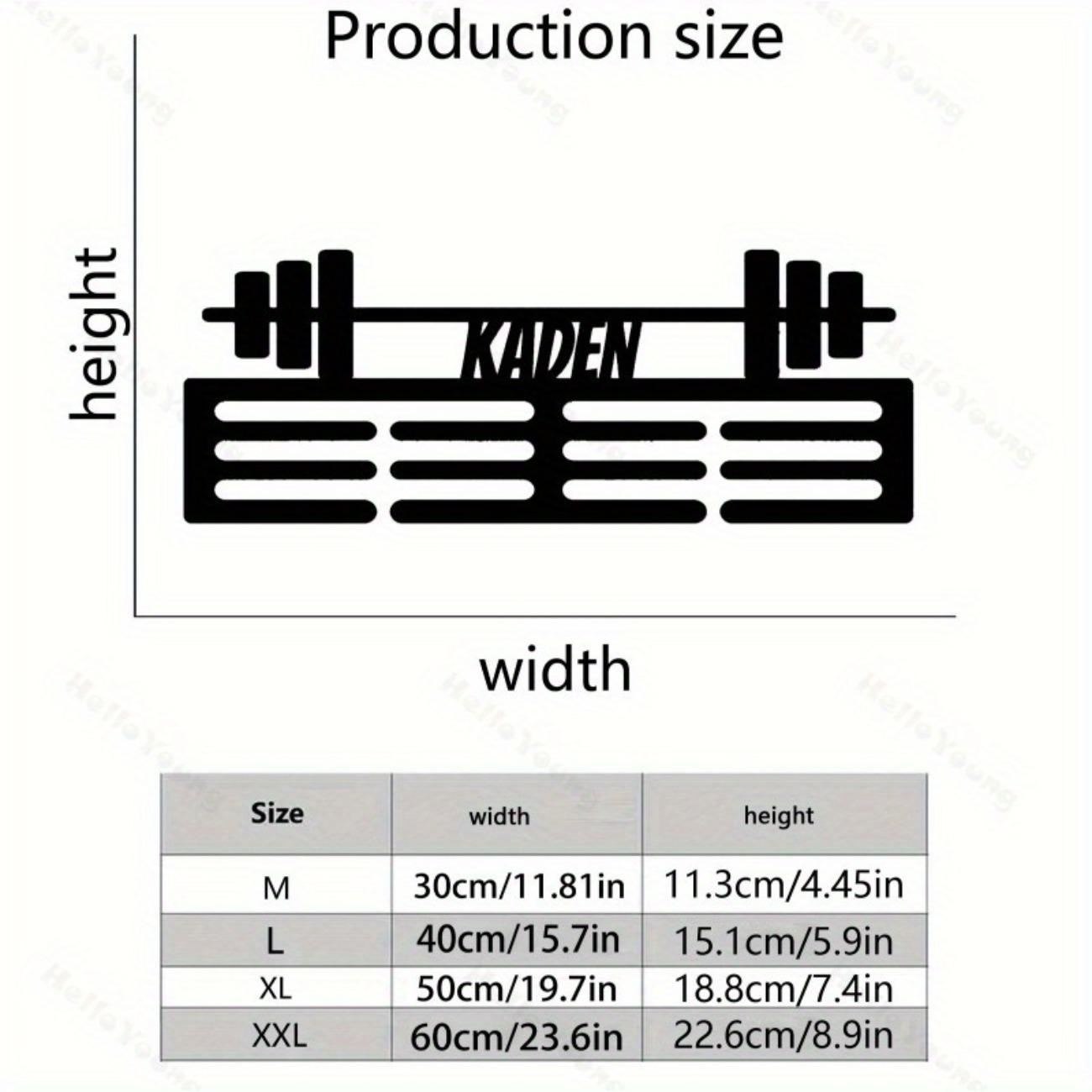 

Металлическая табличка на заказ, персонализированный силуэт штанги, спортивная тематика, горячая распродажа, домашний спортзал, декор для сада M чёрный