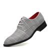 2024 Moda Uomo Business Casual Versatile Scarpe in Pelle Stringate a Righe Parrucchiere Versione Coreana Scarpe Taglia Grande 48